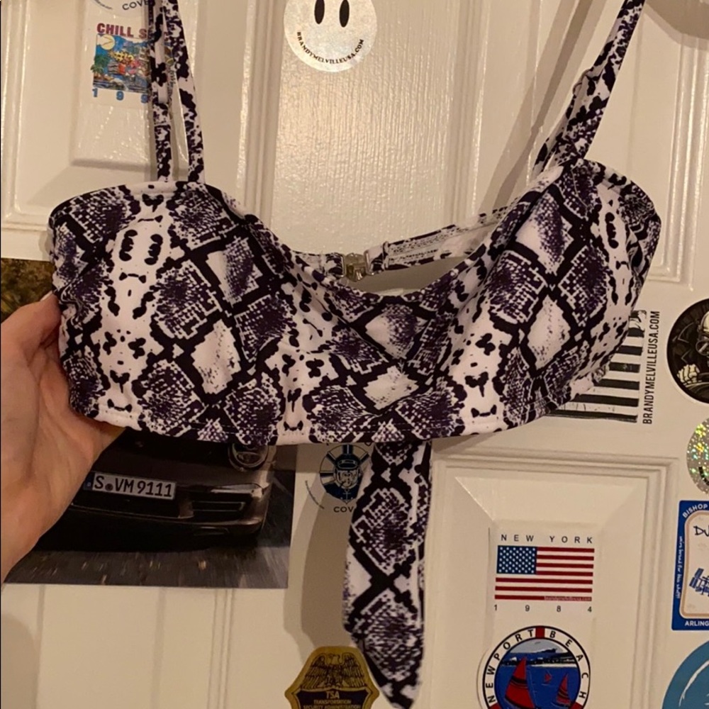 Zaful Snakeskin Bikini Top